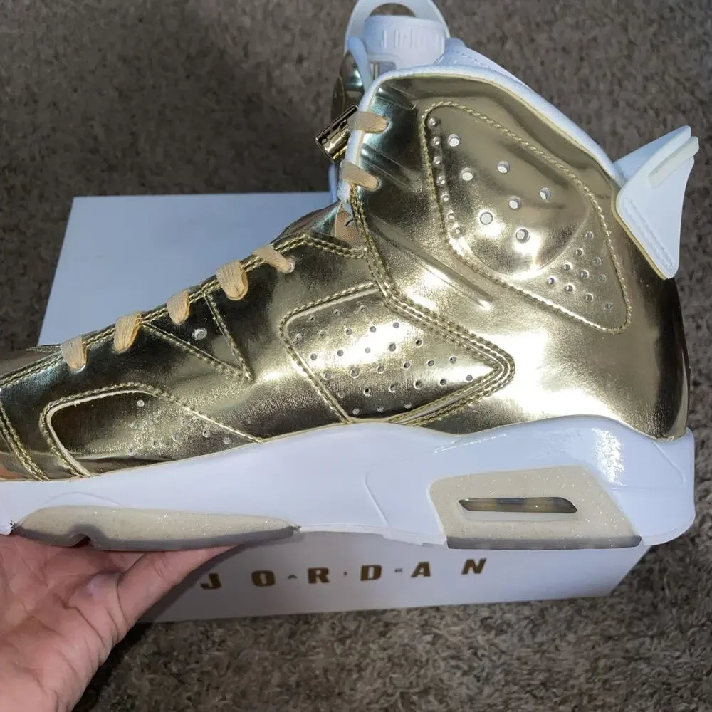 Air Jordan 6 Retro Pinnacle Metallic Gold Men size 9.5 #854271-730 Brand New